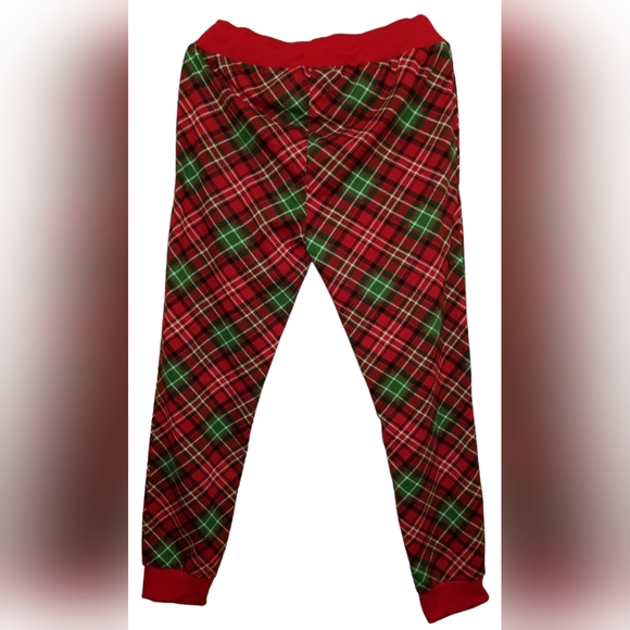 👖Mens Plaid Jogger Pants, M, Drawstring, Knit, pockets,Galaxy by Harvic - Picture 2 of 3